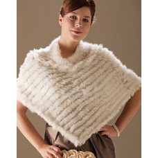 poncho recht beige